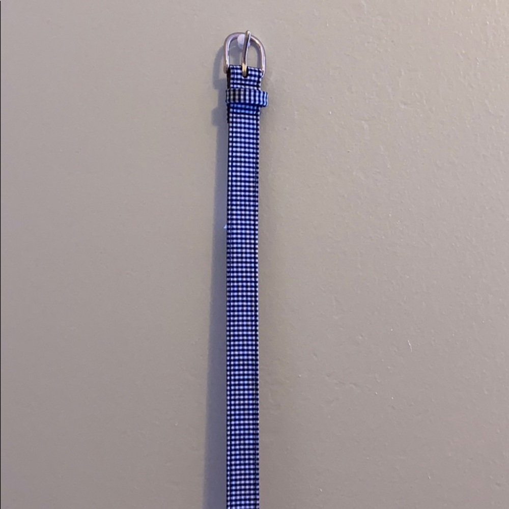 Target gingham navy blue/ black and white belt